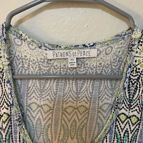 Gorgeous Patrons of Peace Colorful Tank Top XS Excellent Condition - Picture 4 of 5